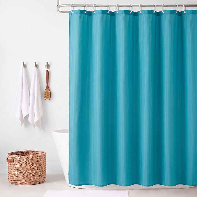 Teal Polyester Shower Curtain 1800mm x 1800mm
