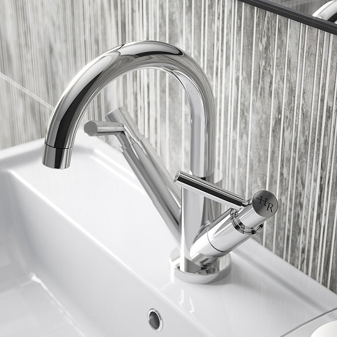 Hudson Reed Tec Lever Mono Basin Mixer Tap inc Swivel Spout & Waste - TEL315  Profile Large Image