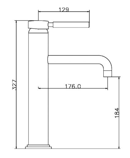 Hudson Reed - Tec Single lever High Rise Mixer with swivel spout ...