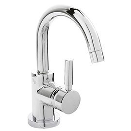 Hudson Reed Tec Single Lever Side Action Cloakroom Basin Mixer Tap inc Push Button Waste Medium Imag