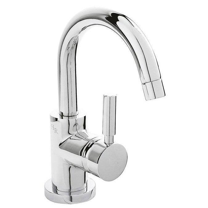 Hudson Reed Tec Single Lever Side Action Cloakroom Basin Mixer Tap inc Push Button Waste Large Image