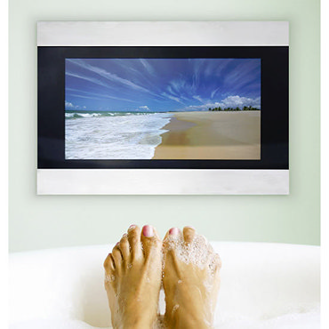 TechVision - 19" Infinity Waterproof LCD TV - Black/Silver Finish - TVIF1900b Profile Large Image