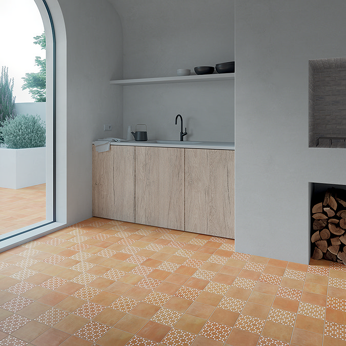 Temara Rustic Dark Terracotta Wall and Floor Tiles 150 x 150mm