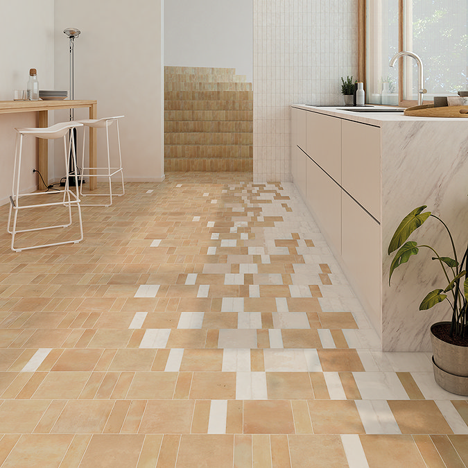 Temara Rustic Light Terracotta Wall and Floor Tiles 50 x 150mm