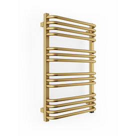 Terma Alex One H760 x W500mm Brass Electric Only Towel Rail