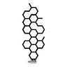 Terma Hex Matt Black Designer Radiator H1220 x W486mm