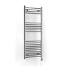 Terma Leo H1200 x W500mm Chrome Electric Only Towel Rail with MEG Thermostatic Element