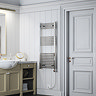 Terma Leo H1200 x W500mm Chrome Electric Only Towel Rail with MEG Thermostatic Element