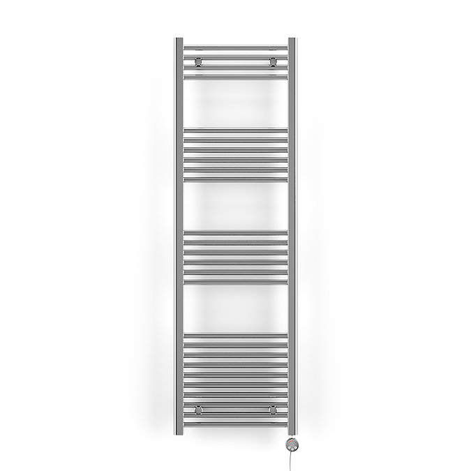 Terma Leo H1600 x W500mm Chrome Electric Only Towel Rail with MEG Thermostatic Element