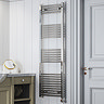 Terma Leo H1600 x W500mm Chrome Electric Only Towel Rail with MEG Thermostatic Element