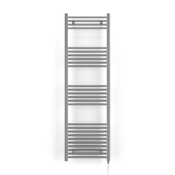 Terma Leo H1600 x W500mm Chrome Electric Only Towel Rail with SIM Fixed Temperature Element