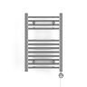 Terma Leo H600 x W400mm Chrome Electric Only Towel Rail with MEG Thermostatic Element