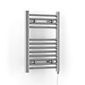 Terma Leo H600 x W400mm Chrome Electric Only Towel Rail with SIM Fixed Temperature Element