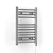 Terma Leo H600 x W400mm Chrome Electric Only Towel Rail with SIM Fixed Temperature Element