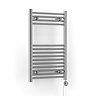Terma Leo H800 x W500mm Chrome Electric Only Towel Rail with MEG Thermostatic Element
