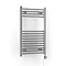 Terma Leo H800 x W500mm Chrome Electric Only Towel Rail with MEG Thermostatic Element