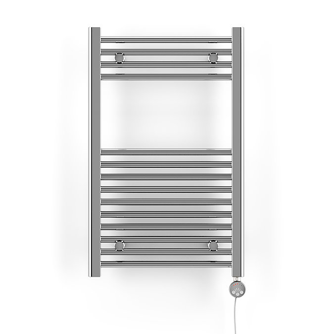 Terma Leo H800 x W500mm Chrome Electric Only Towel Rail with MEG Thermostatic Element