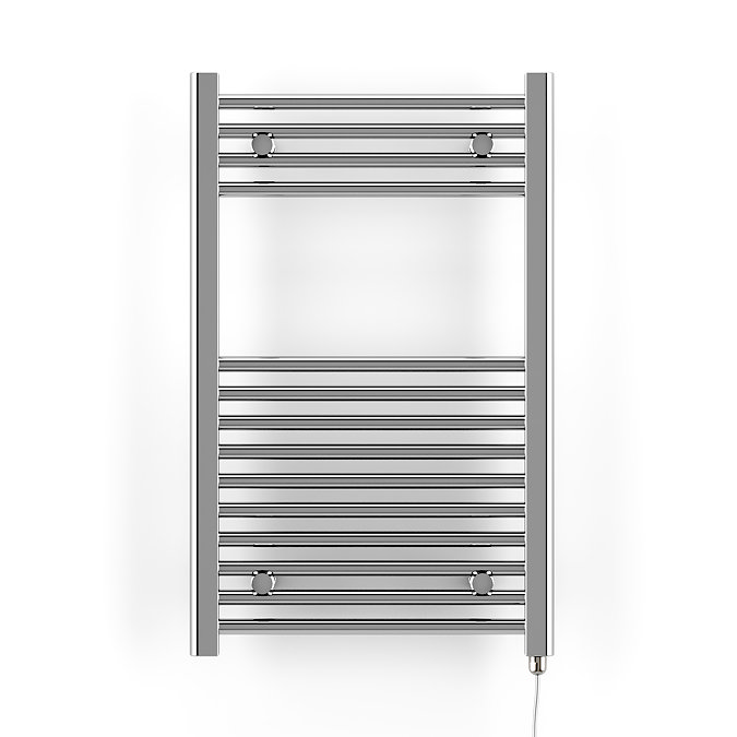 Terma Leo H800 x W500mm Chrome Electric Only Towel Rail with SIM Fixed Temperature Element