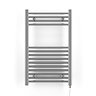 Terma Leo H800 x W500mm Chrome Electric Only Towel Rail with SIM Fixed Temperature Element