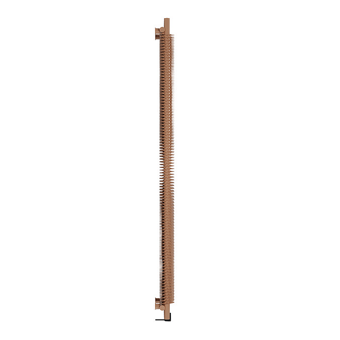 Terma Ribbon V E H1800 x W290mm Bright Copper Electric Only Radiator with MOA Blue Element