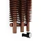 Terma Ribbon V E H1800 x W290mm Bright Copper Electric Only Radiator with MOA Blue Element