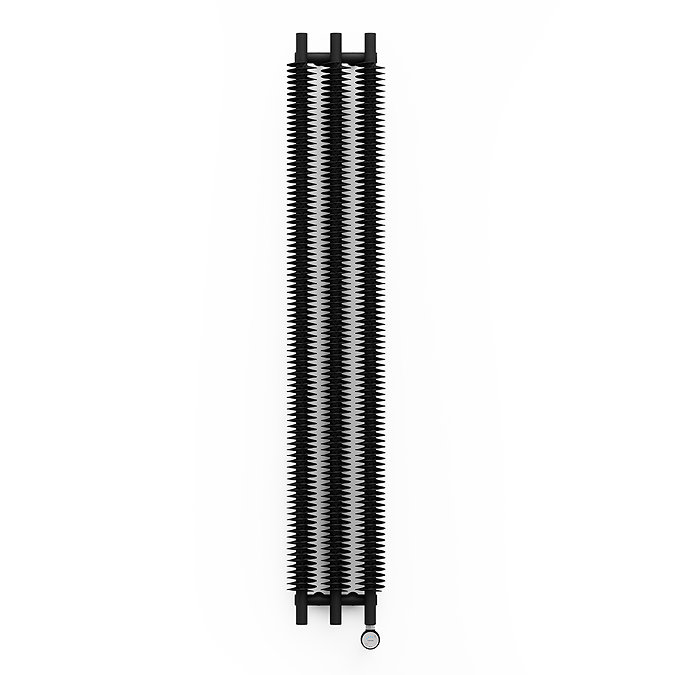Terma Ribbon V E H1800 x W290mm Heban Black Electric Only Radiator with MOA Blue Element