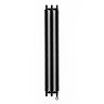 Terma Ribbon V E H1800 x W290mm Heban Black Electric Only Radiator with MOA Blue Element