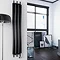 Terma Ribbon V E H1800 x W290mm Heban Black Electric Only Radiator with MOA Blue Element