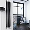 Terma Ribbon V E H1800 x W290mm Metallic Grey Electric Only Radiator with MOA Blue Element