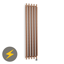 Terma Ribbon V E H1800 x W490mm Bright Copper Electric Only Radiator with MOA Blue Element