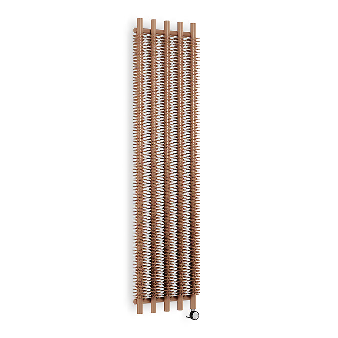 Terma Ribbon V E H1800 x W490mm Bright Copper Electric Only Radiator with MOA Blue Element