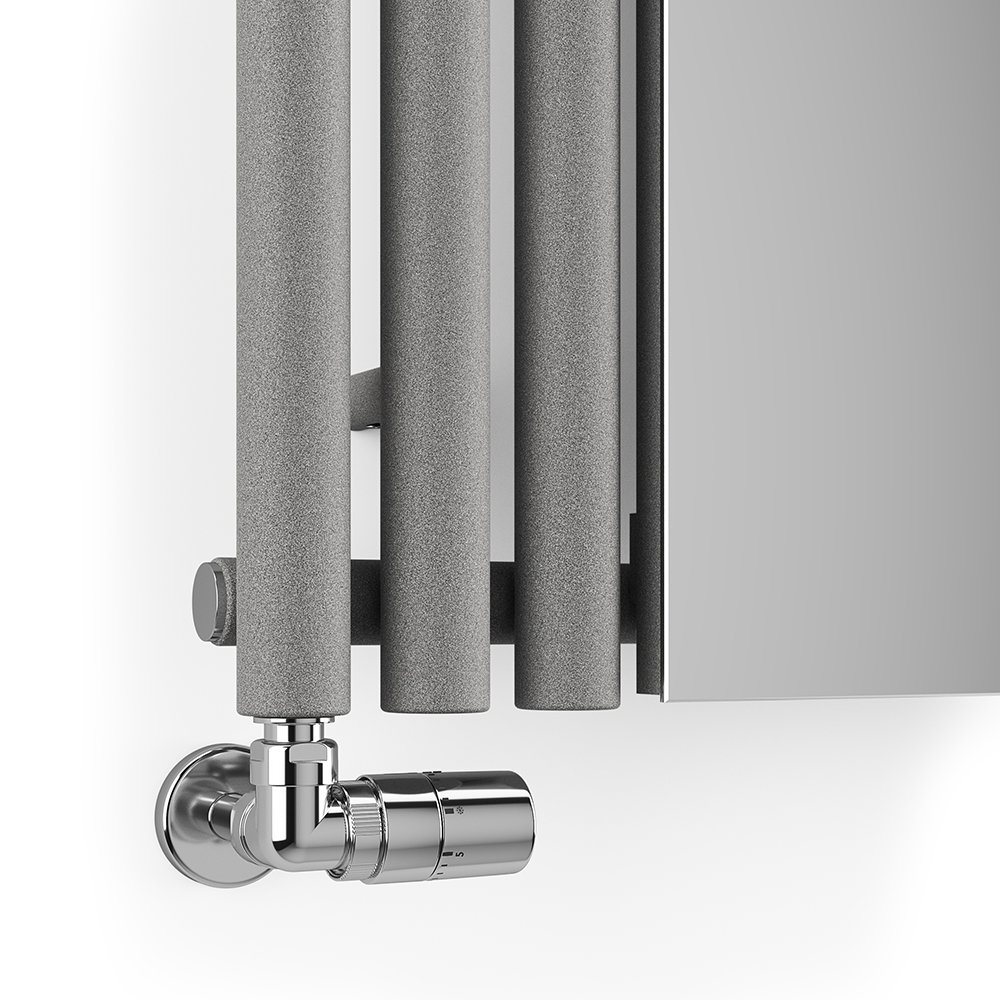 Terma Rolo Mirror H1800 x W590mm Salt & Pepper Designer Radiator
