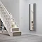 Terma Rolo Mirror H1800 x W590mm Salt & Pepper Designer Radiator