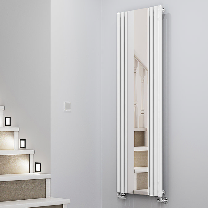 Terma Rolo Mirror H1800 x W590mm White Designer Radiator