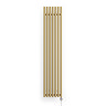 Terma Rolo Room E H1800 x W370mm Brass Electric Only Towel Rail with MOA Blue Element