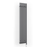 Terma Rolo Room E H1800 x W370mm Modern Grey Electric Only Towel Rail with MOA Blue Element