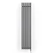 Terma Rolo Room E H1800 x W370mm Modern Grey Electric Only Towel Rail with MOA Blue Element