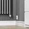 Terma Rolo Room E H1800 x W370mm Salt & Pepper Electric Only Towel Rail with MOA Blue Element