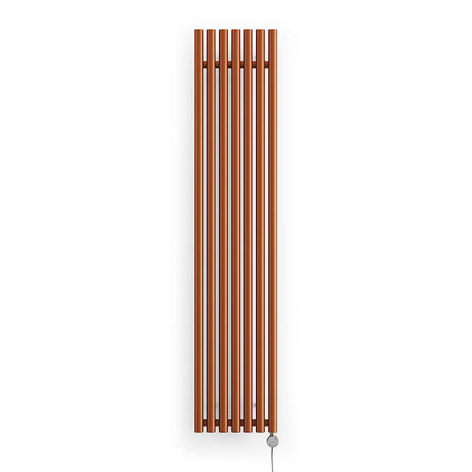 Terma Rolo Room E H1800 x W370mm True Copper Electric Only Towel Rail with MOA Blue Element