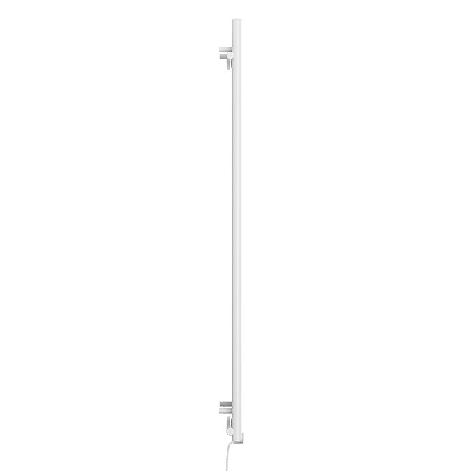 Terma Rolo Room E H1800 x W370mm White Electric Only Towel Rail with MOA Blue Element