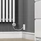 Terma Rolo Room E H1800 x W370mm White Electric Only Towel Rail with MOA Blue Element