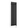 Terma Rolo Room E H1800 x W480mm Heban Black Electric Only Towel Rail with MOA Blue Element