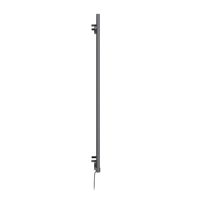 Terma Rolo Room E H1800 x W480mm Modern Grey Electric Only Towel Rail with MOA Blue Element
