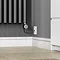 Terma Rolo Room E H1800 x W480mm Modern Grey Electric Only Towel Rail with MOA Blue Element