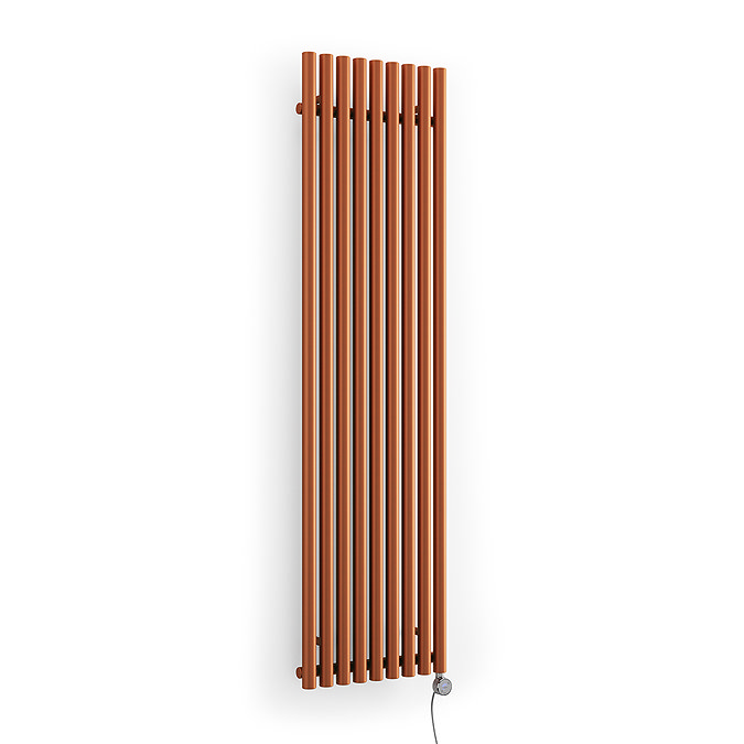 Terma Rolo Room E H1800 x W480mm True Copper Electric Only Towel Rail with MOA Blue Element
