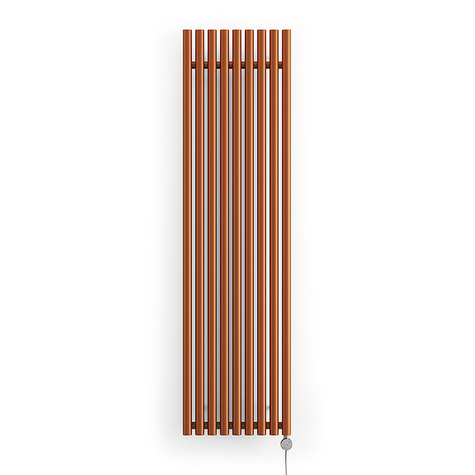 Terma Rolo Room E H1800 x W480mm True Copper Electric Only Towel Rail with MOA Blue Element