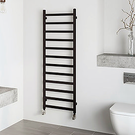 Terma Simple Heban Black Heated Towel Rail 1440 x 500mm