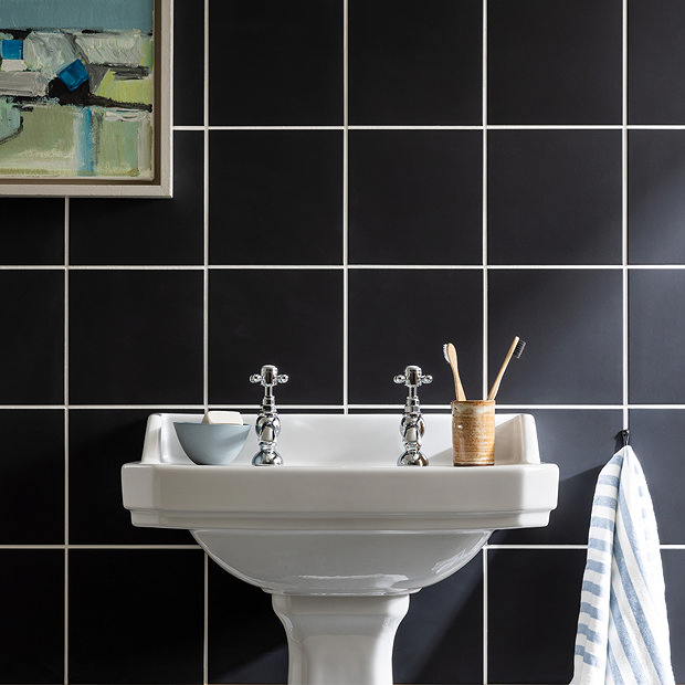 Tetra Matt Black Wall and Floor Tiles - 200 x 200mm  Profile Large Image
