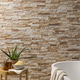 Textured Alps Terra Stone Effect Wall Tiles - 34 x 50cm