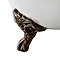 Thames Cast Iron Bath with Antique Copper Feet (1700 x 780mm Slipper Flat Rim)